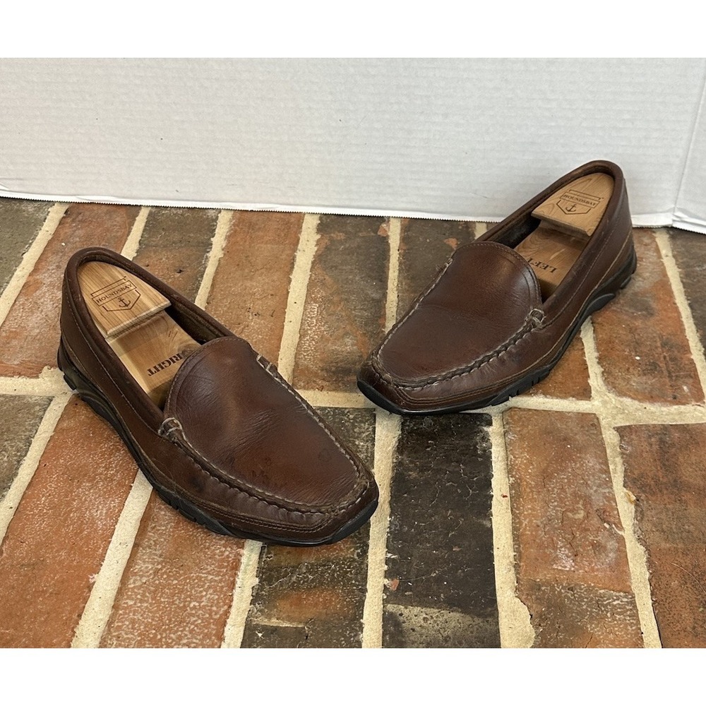 Allen Edmonds Boulder Brown Leather Driving Shoes Loafers Moccasins Mens Sz 8